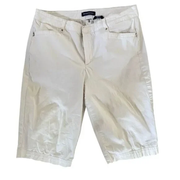 Bandolino Ivette White Bermuda Shorts Size 12 - Picture 2 of 4